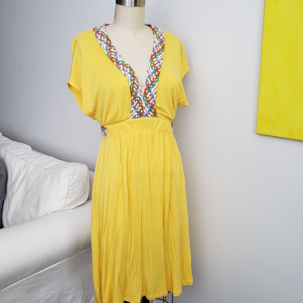 Zara cotton sun dress. Yellow + 🌈Medium